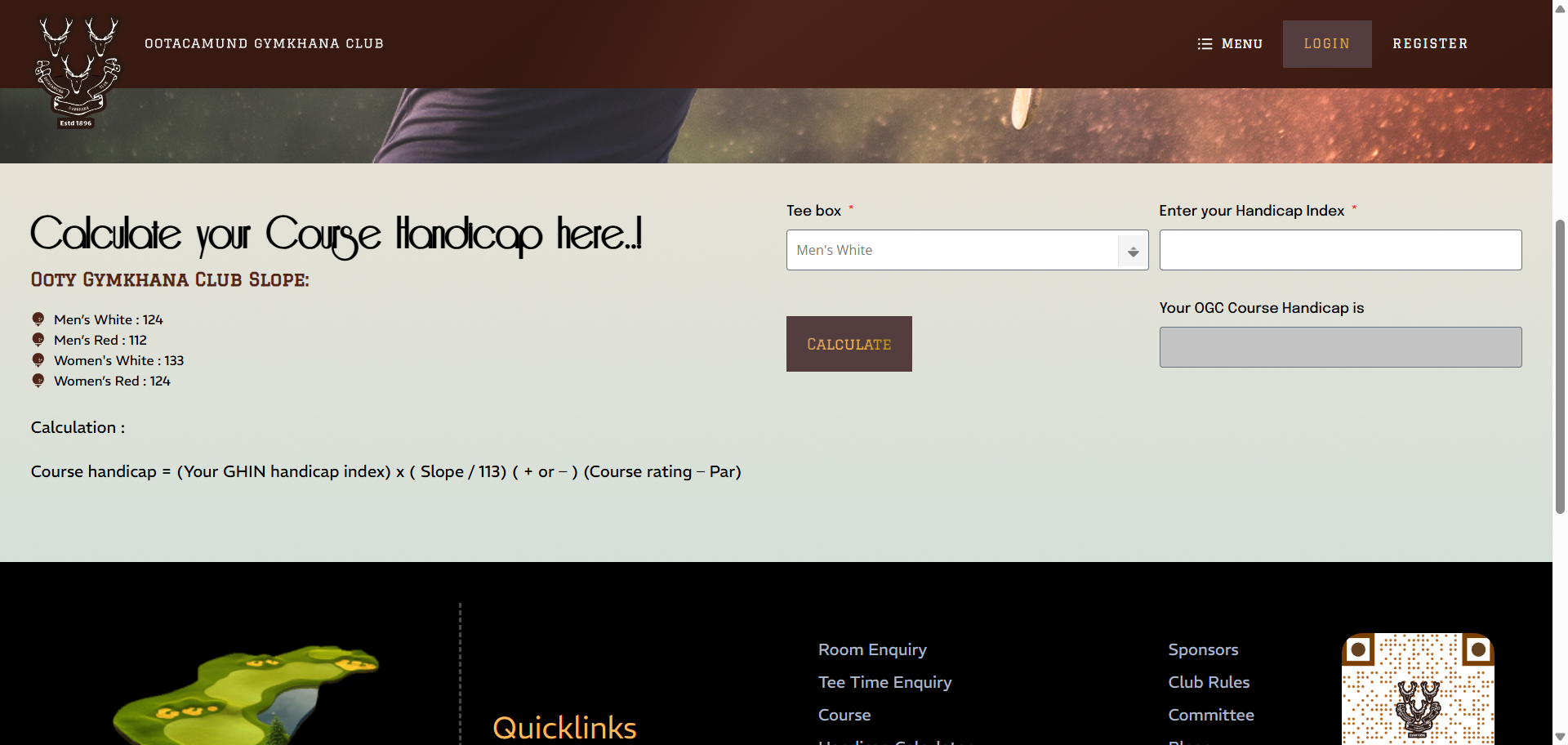 Course-Handicap-Calculator-–-Ooty-Gymkhana-Club