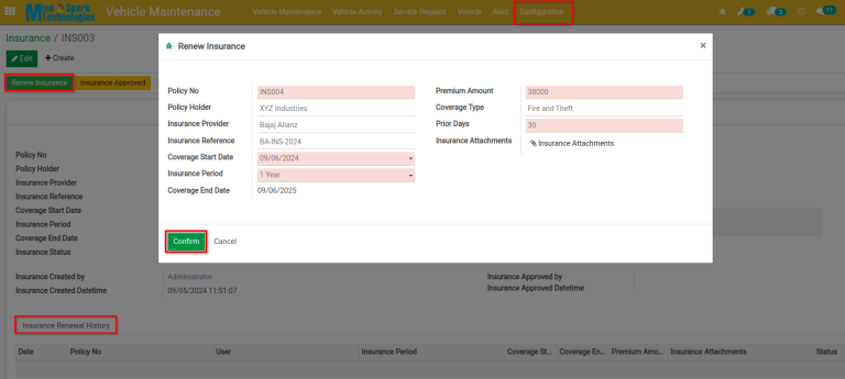 M Vehicle Maintenance