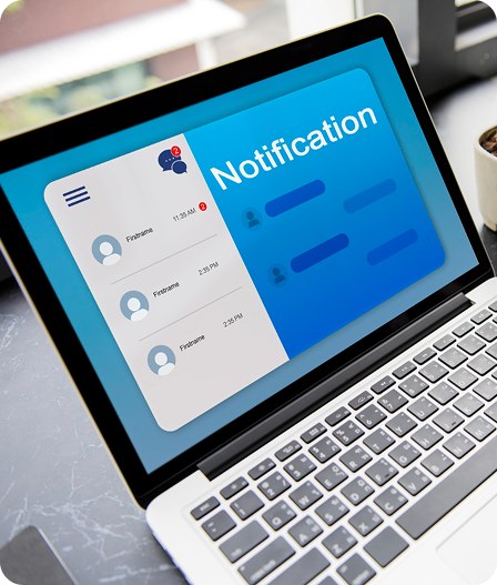 Managers receive alerts